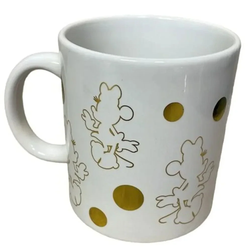 Disney Galerie Minnie Mouse Coffee White/Gold‎ 20 oz. Coffee Mug